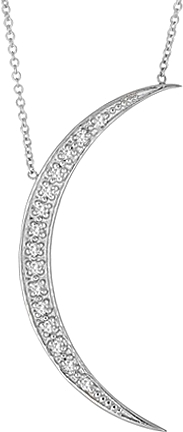 Maya J Diamond Crescent Moon Necklace- 1.5