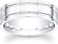 Men's Satin Finish Wedding Band-7mm