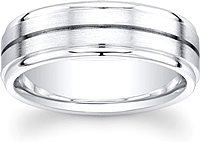 Men's Satin Finish Wedding Band-7mm