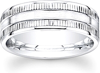 Men's Satin Finish Wedding Band-7mm