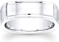 Men's Satin Finish Wedding Band-7mm