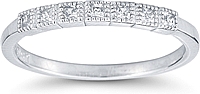 Milgrain Princess Cut Diamond Wedding Ring