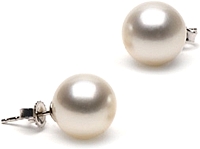 Pair of 10.0-11.0mm AAA White South Sea Pearl Stud Earrings