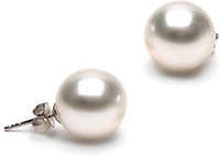 Pair of 12.0-13.0mm AAA White South Sea Pearl Stud Earrings