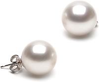Pair of 13.0-14.0mm AAA White South Sea Pearl Stud Earrings