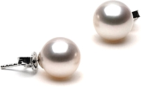 Pair of 9.0-10.0mm White Freshwater Pearl Earrings