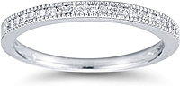 Pave Diamond Wedding Ring w/ Milgrain