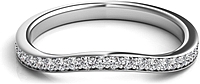 Pave Fitted Diamond Wedding Band