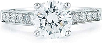 Pave Set Diamond Engagement Ring