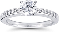 Petite Pave Diamond Engagement Ring