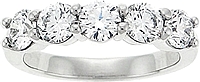 Platinum 1 1/2 ct. Five Stone Diamond Wedding Ring