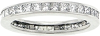 Platinum 1 1/4 ct. Channel-Set Princess Cut Diamond Band