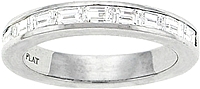 Platinum 1 ct. Channel-Set Baguette Diamond Band