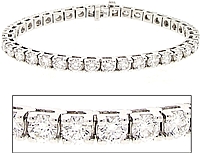 Platinum 10.00ct Diamond Tennis Bracelet