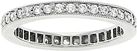 Platinum 1/2 ct. Diamond Pave Band