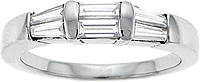 Platinum 3/4 ct. Diamond Baguette Wedding Band