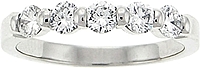 Platinum .70ct Five-Stone Diamond Band