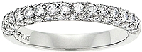 Platinum .80ct Pave Diamond Wedding Ring by Martin Flyer