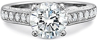 Precision Set 3-Sided Diamond Engagement Ring 