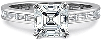 Precision Set Flush Fit Baguette Diamond Engagement Ring