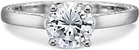 Precision Set Flush Fit Matte Finish Diamond Engagement Ring