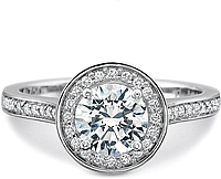 Precision Set Pave Diamond Engagement Ring

