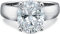 Precision Set Solitaire Wide Shank Diamond Engagement Ring