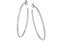 Roberto Coin Diamond Hoop Earrings-1.40ctw