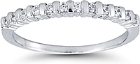 Round Brilliant Bar Set Diamond Wedding Ring