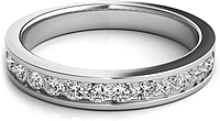 Round Brilliant Channel Set Diamond Wedding Band