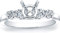 Round Brilliant Common Prong Diamond Engagement Ring- .45ctw tw.