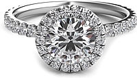 Round Halo Diamond Engagement Ring