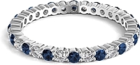 Sapphire & Diamond Round Brilliant Eternity Ring