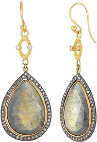 Sara Weinstock Labradorite & Diamond Earrings