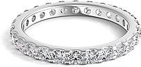 Scalloped Prong Round Diamond Eternity Ring 1.00ct tw