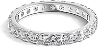 Scalloped Prong Round Diamond Eternity Ring 1.50ct tw