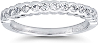 Semi-Bezel Diamond Wedding Ring