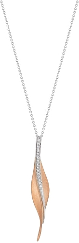 Simon G 18k Rose/White Gold Diamond Necklace