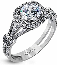 Simon G Pave Diamond Engagement Ring