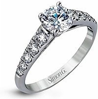 Simon G Pave Set Diamond Engagement Ring