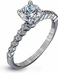 Simon G Prong Set Diamond Engagement Ring