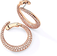 Simon G Rose Gold Hoop Earring with Pave Diamonds