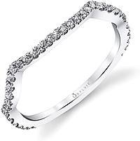 Sylvie Contoured Diamond Wedding Band