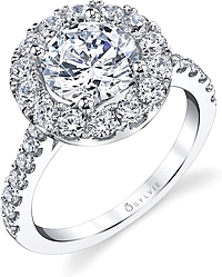 Sylvie Halo Diamond Engagement Ring