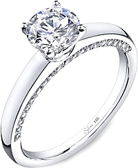 Sylvie Pave Diamond Engagement Ring