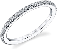 Sylvie Pave Diamond Wedding Band