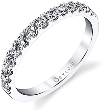 Sylvie Pave Diamond Wedding Band