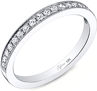 Sylvie Pave Diamond Wedding Band