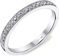 Sylvie Pave Diamond Wedding Band