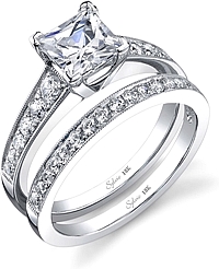 Sylvie Pave Set Diamond Engagement Ring